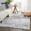 Tapis abstrait gris et ivoire Label J Coen FRR06 (9 pi 3 po x 13 pi)