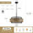 19.7 Inch 5-light Rustic Large Round Farmhouse Drum Chandeliers, Metal Wood Texture Interior Hanging Lighting For Entryway Kitchen Island Foyer Bedroom Living Room-48258368