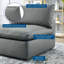 Chaise sans accoudoirs rembourrée en cuir Vegan-576088491