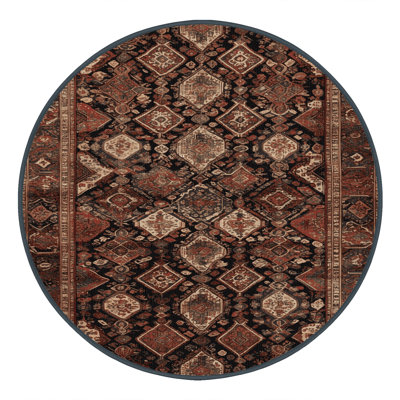 Machine Washable Persian Brown Area Rug