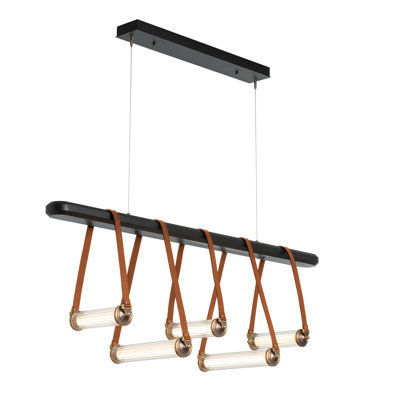 Luminaire suspendu linéaire à DEL 5 lumières pour îlot de cuisine York
