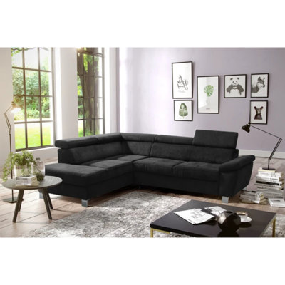 Lucy Upholstered Foldable Corner Sofa with Storage 