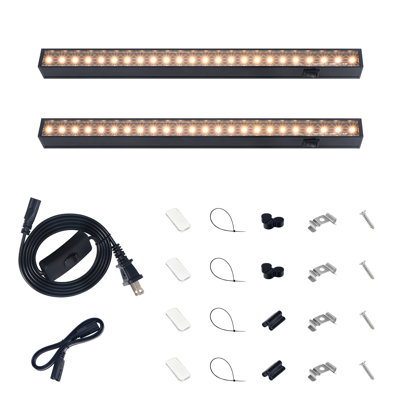 Barrina T5 Grow Lights For Indoor Plants Full Spectrum, 1ft 10w (2 X 5w) Indoor Plant Light, Yellow, 2 Packs