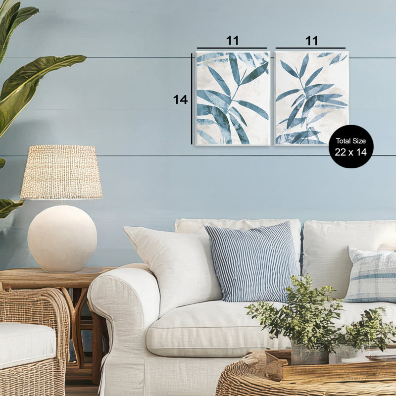 Ensemble de 2 plaques murales Tropical Twilight Palms, design par Aoibhne Hogan