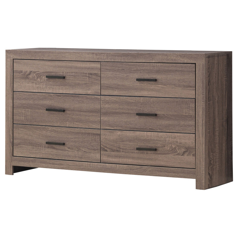 Commode 6 tiroirs Sherwood, Chêne