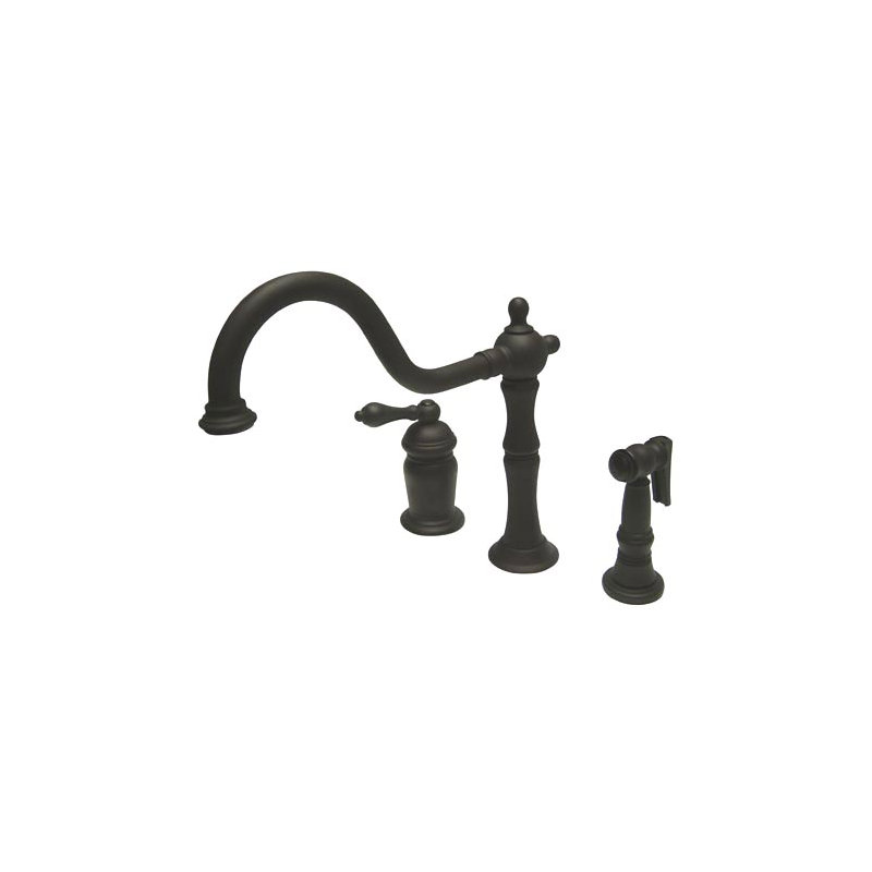 Deck Single Handle Kitchen Faucet, Oil Rubbed Bronze