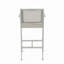 Tabourets 29,50 "avec cadre en aluminium antirouille argenté, ensemble de 2-1078597368
