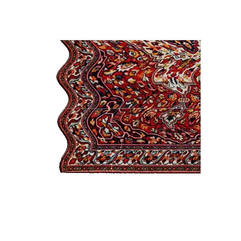 Tapis gris tissé traditionnel Mosso, 4'11" x 7'7"