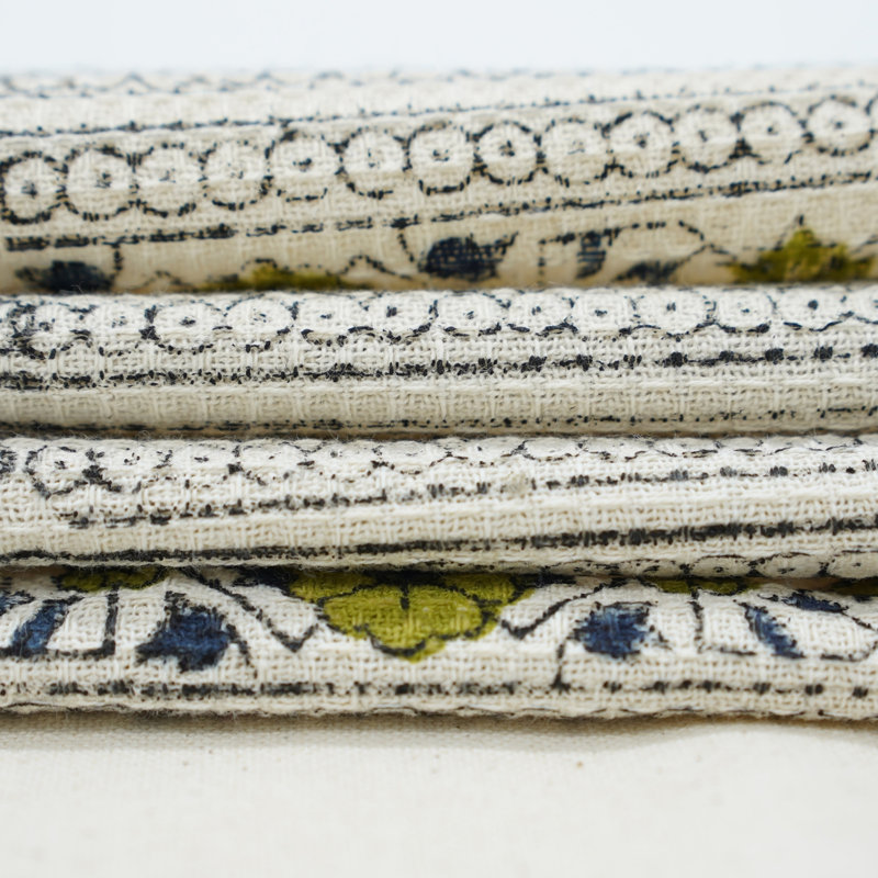 Hand Block Print Waffle Hand Towels - Perfect Blend of Style & Functionality for Your Bathroom (Rakhibel, Green)