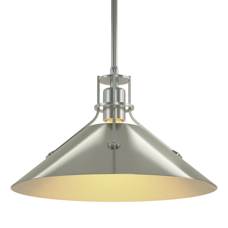 Henry 1 - Light Single Cone Pendant, 56.3'' H X 14.4'' W X 14.4'' D, Vintage Platinum, Bronze