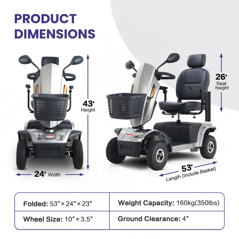 Scooter de mobilité robuste