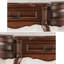 Console en bois de noyer américain semi-circulaire-1920886806