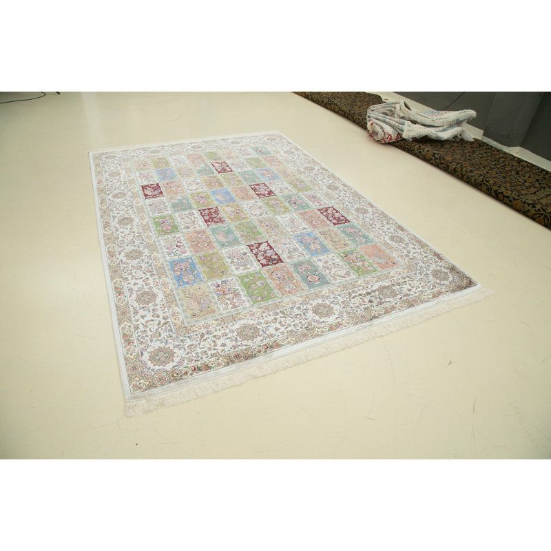 Tapis traditionnel touffeté à la main 6 pi 6 po x 9 pi 6 po Antep