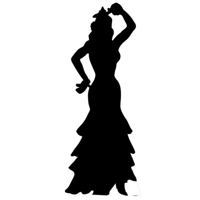 Flamenco Dancer Silhouette Cardboard Standup