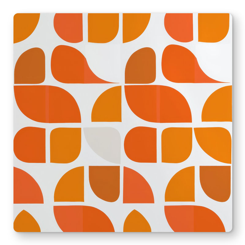 Zig Zag - Orange Metal Print for Stylish Home Decor