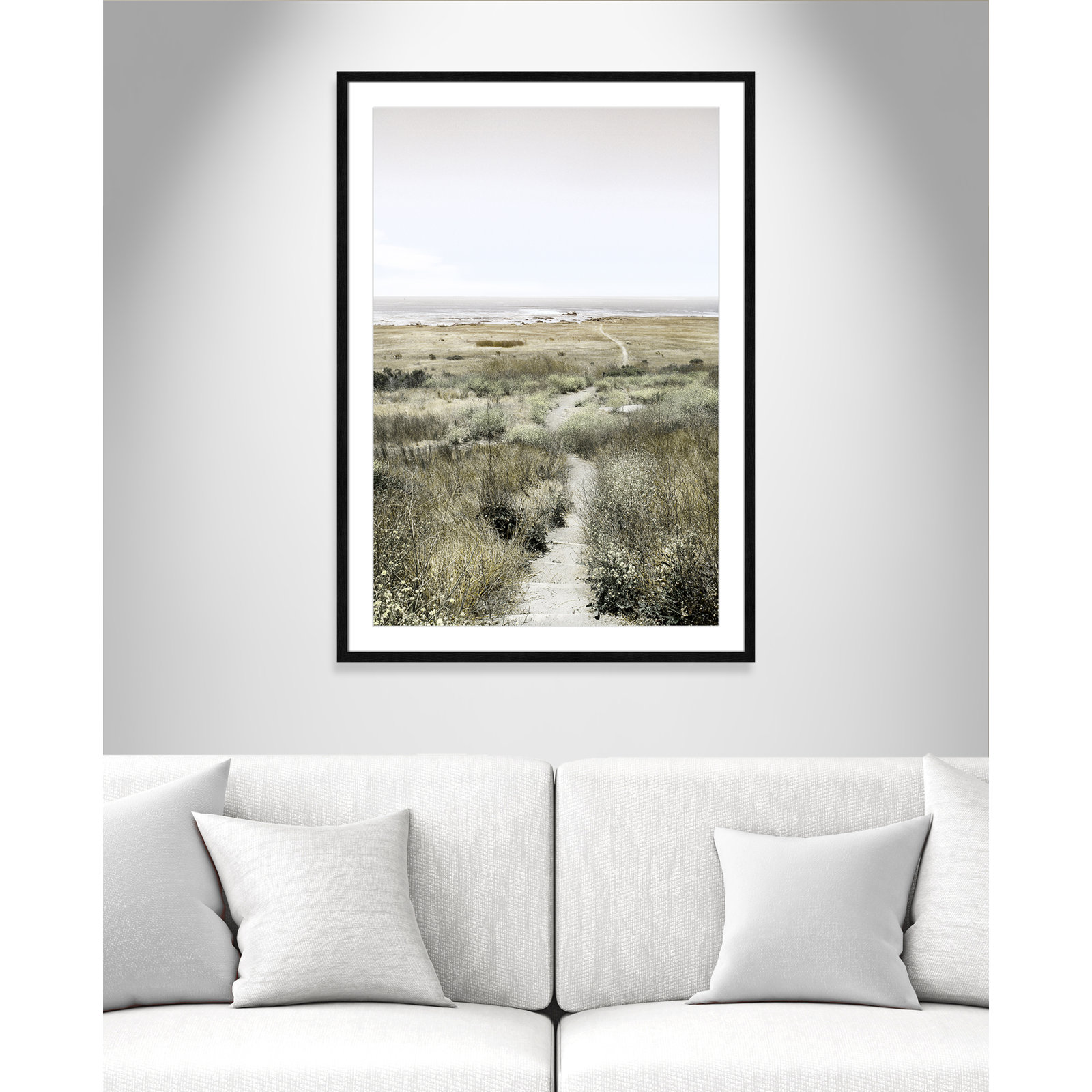 Toscani "Footpath to Paradise" Print, 29.5 W x 41.5 H x 0.75 D, Black Wood Grain