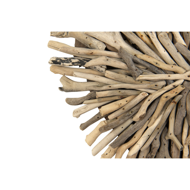 Décoration murale en bois flotté en forme de cœur