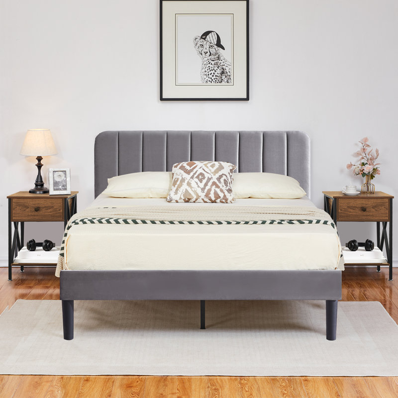 Steel Piece Bedroom Set, Brown, Queen
