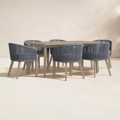 Bowery 67" Acacia Patio Dining Set