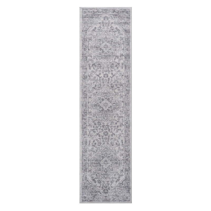 2X8 Silver/Oriental Non-Shedding Living Room Bedroom Dining Home Office Stylish and Stain Resistant Area Rug, Grey
