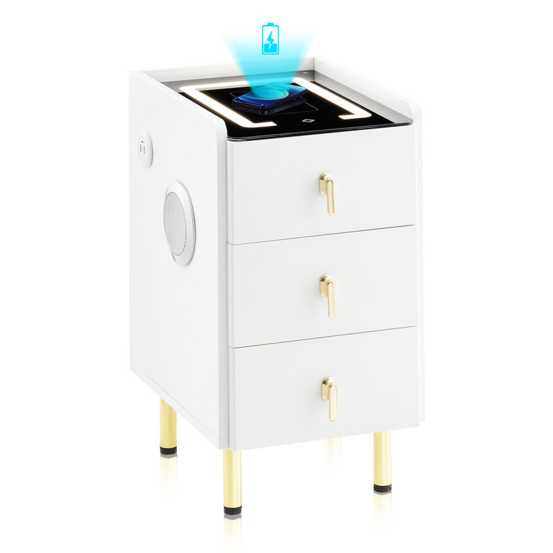 30.5cm W Manufactured Wood Bedside Table