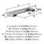 Poignée d'armoire en composite composite nickel satiné 3-3 / 4 po (96 mm) - paquet de 25-111778189-111778191