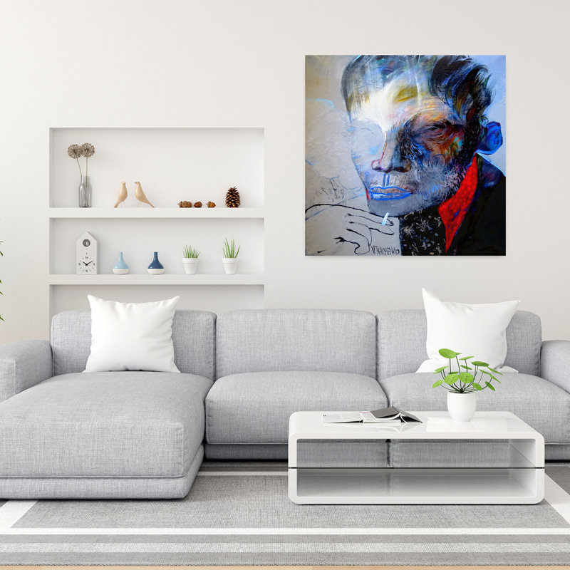 Art contemporain, art contemporain abstrait, H 36 po x l 36 po