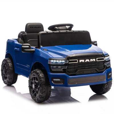 Licensed Dodge RAM 3500 12V Kids Ride On Truck,W/ Remote Control,2WD & Rear Shock Suspension,LED Headlights &Low Battery Alarm,3-speed remote adjustment,Built-in Music & Bluetooth,Recommended age: 3-6