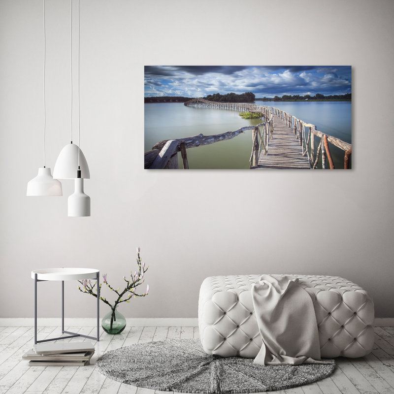 Wooden Bridge - Wrapped Canvas Print