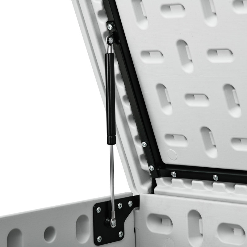 Edrosie Inc 69.6'' W 260 Gallons Water Resistant Resin Lockable Deck Box in White