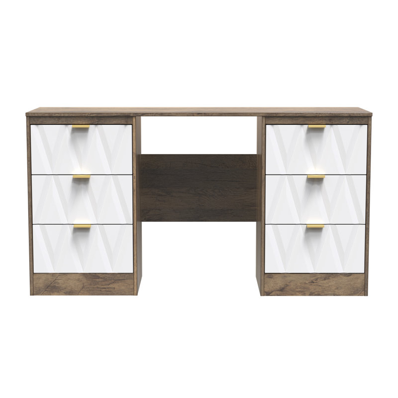 Dressing Table, White Matt/Vintage Oak