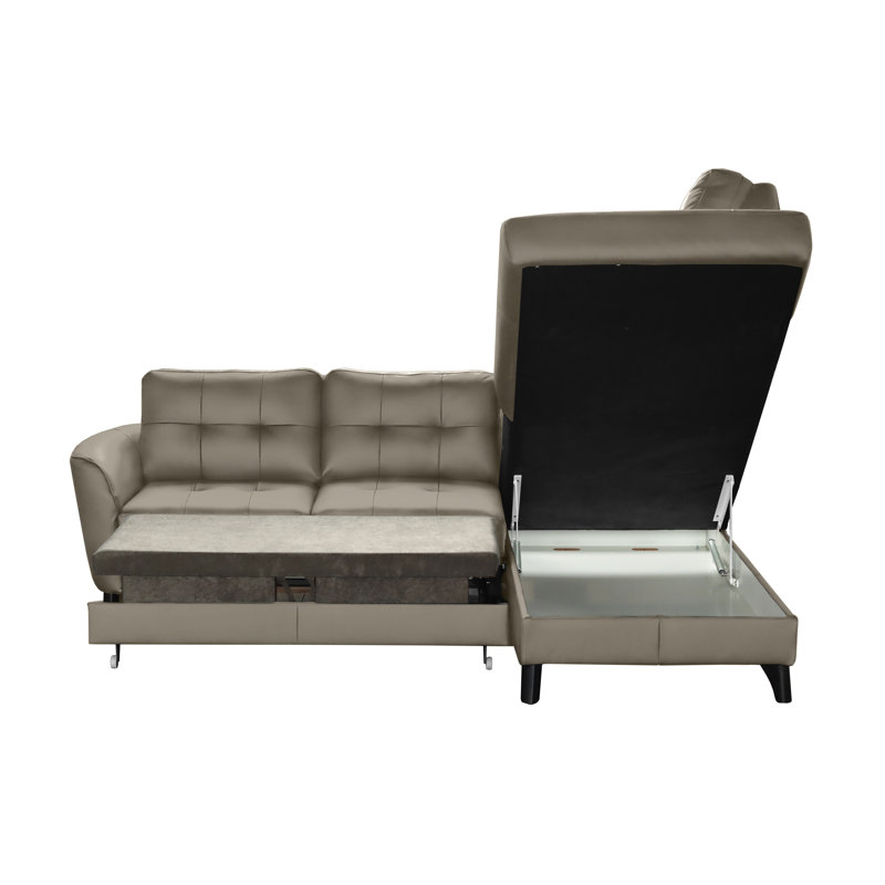 Hunnewell Sleeper Corner Sofa, Right Hand Facing, Taupe