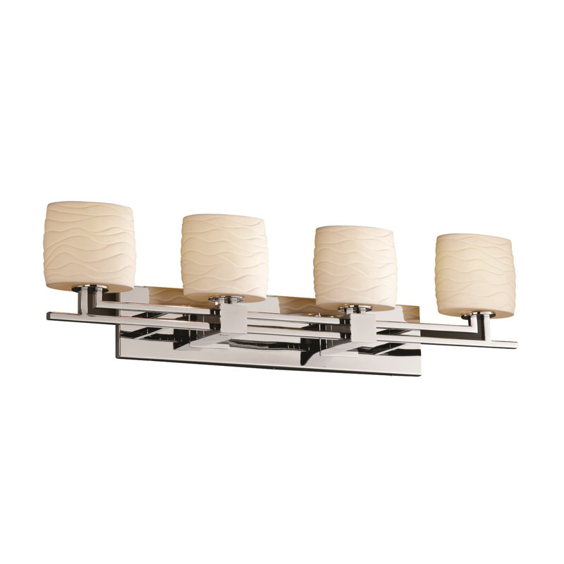 Limoges™ 4 - Light Vanity Light, Polished Chrome, Waves, Oval
