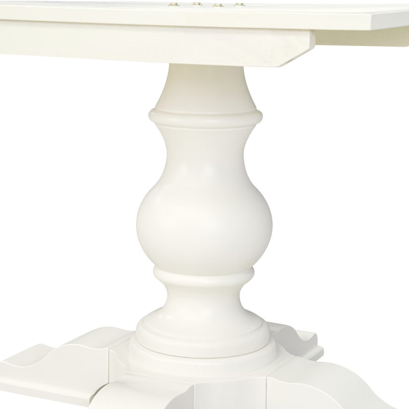 Ensemble de cuisine 5 pièces Mid-Century pour 4 personnes en polyester et table ronde / ovale - finition lin blanc.