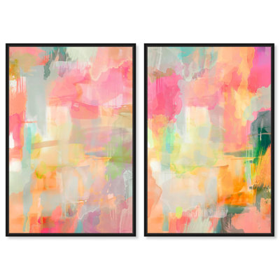 Salt and Berries Set Canvas Set of 2 Maximalist Art by 