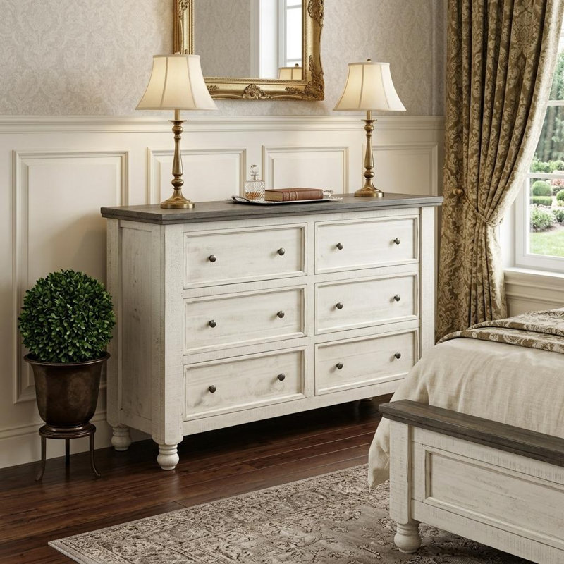 Commode double 6 tiroirs Burritt