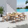 Outdoor Rectangular Dining Set With Cushions