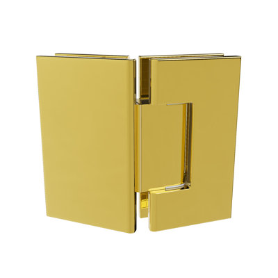 Adjustable Glass To Glass Mount Shower Door Hinge 135 Degrees Brushed Pewter Finish