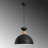 Elegant Adjustable Chandelier, Black & Oak Finish, 11.8 x 5.9 inches | Metal Body, Height: 12.2 to 43.7 inches | 1 x E27 Socket (Max 40W) | Stylish Lighting Solution for Dining Room, Living Room & Entryways - Bulb Not Included-704767879