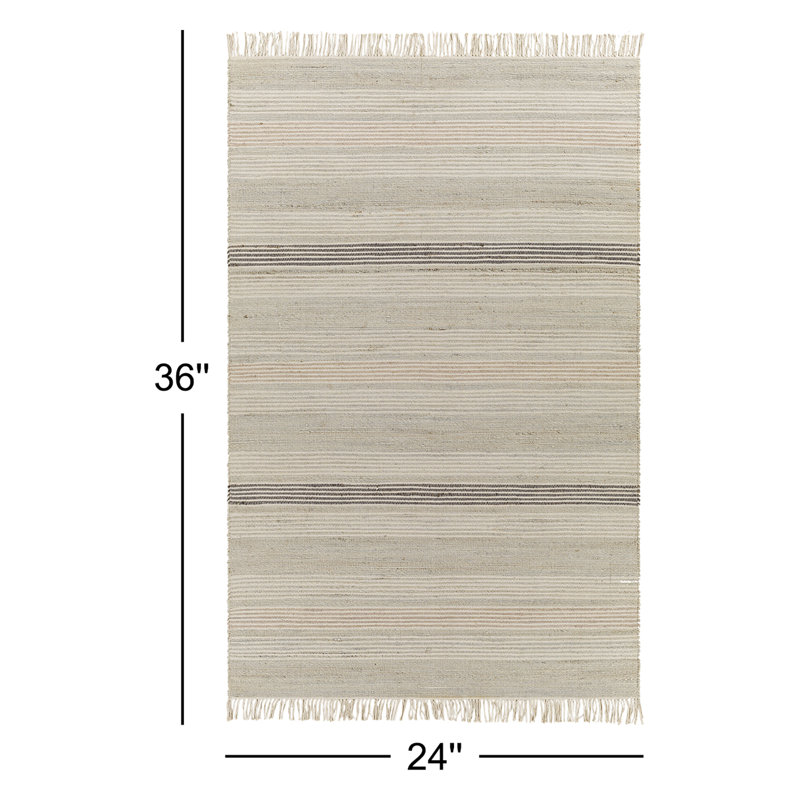 Haiya Striped Indoor Rug, Rectangle 2' x 3'