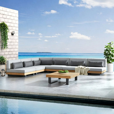 Perina 6-Person Teak Patio Seating Group