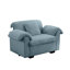 Modern Velvet Single Sofa with Storage Deep Seat Accent Chair Fluffy Armrest Pillows for Living Room-351781283