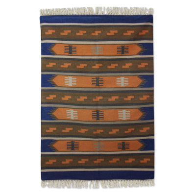 Mraz Wool Abstract Rug