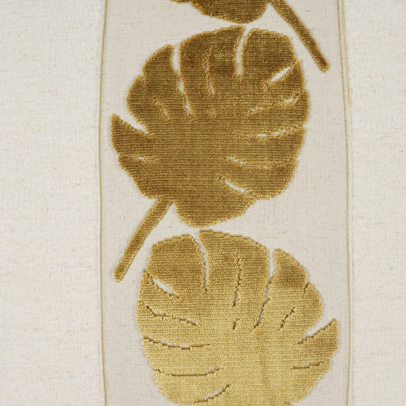 Palm Leaf Square Pillow Cover & Insert, Midas, Square 22"