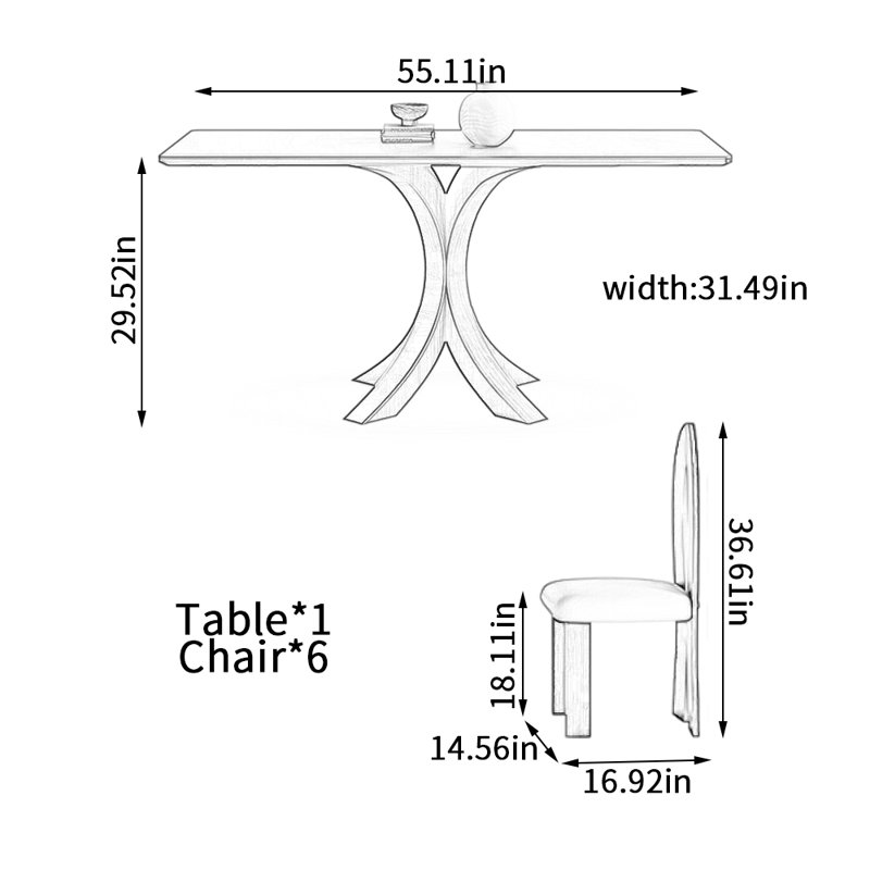 Lechner, H 29,52 po x L 55,11 po x l 31,49 po