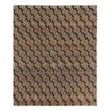 Rug & Kilim’S Modern Rug In Black, Charcoal And Gold Diamond Geometric Pattern