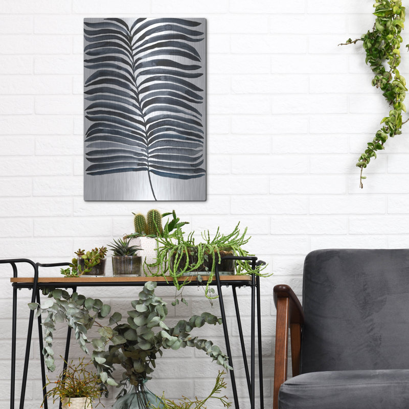 «Indigo Fronds II» par Regina Moore, H 16 po x l 12 po