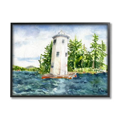 " Cove Side Lighthouse Lake Landscape " by Melissa Hyatt LLC