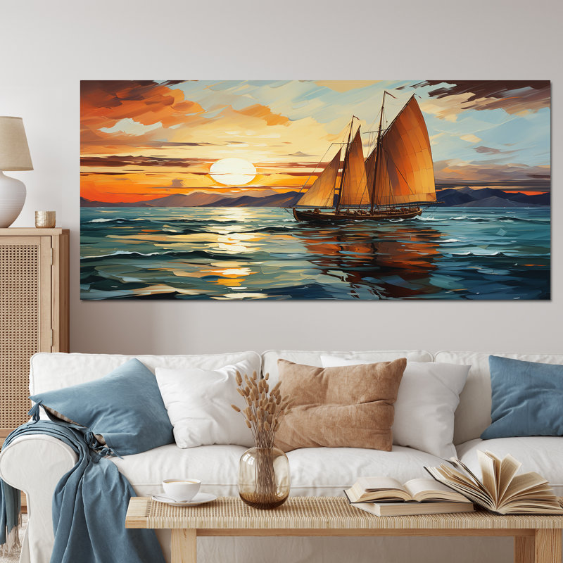 Impression sur toile Iolanta, H 28 po x l 60 po x P 1,5 po, Toile tendue
