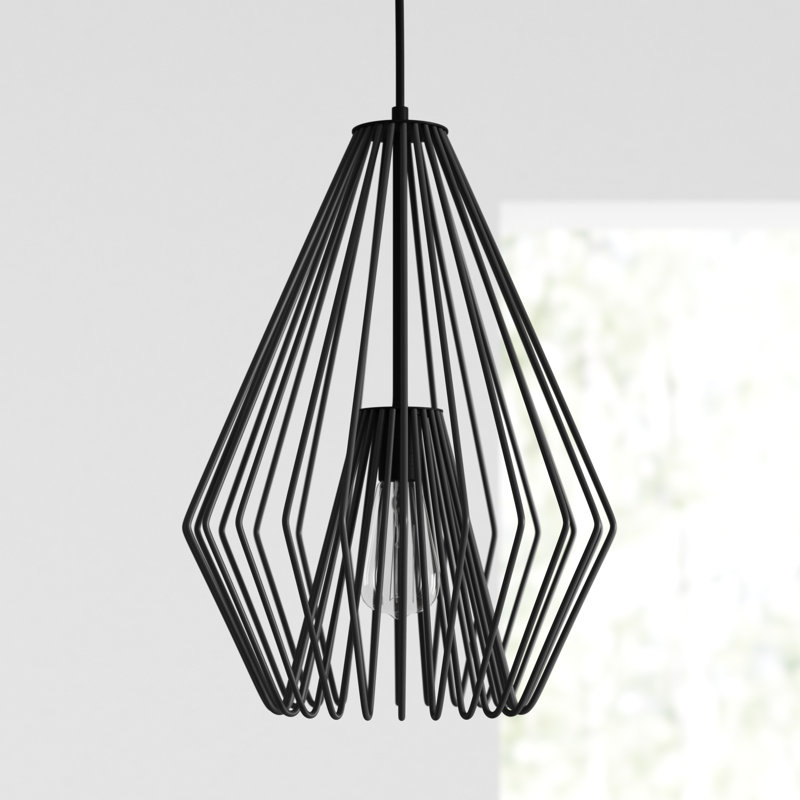 Frankie 1 - Light Unique/Statement Pendant, Bronze, 18.5" H x 12.25" W x 12.25" D